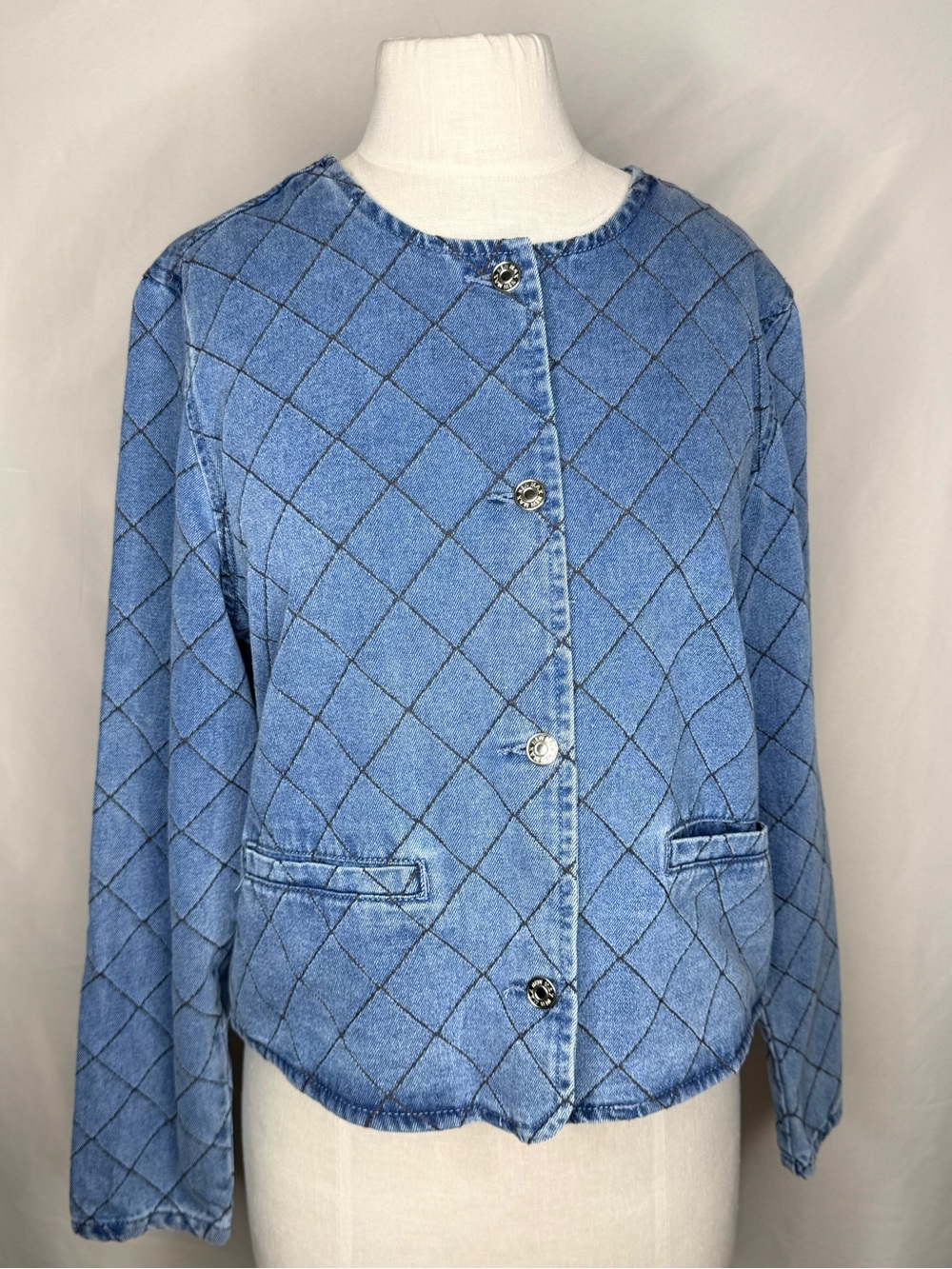 NWT New Max USA Quilted Denim Jacket - Size PXL
